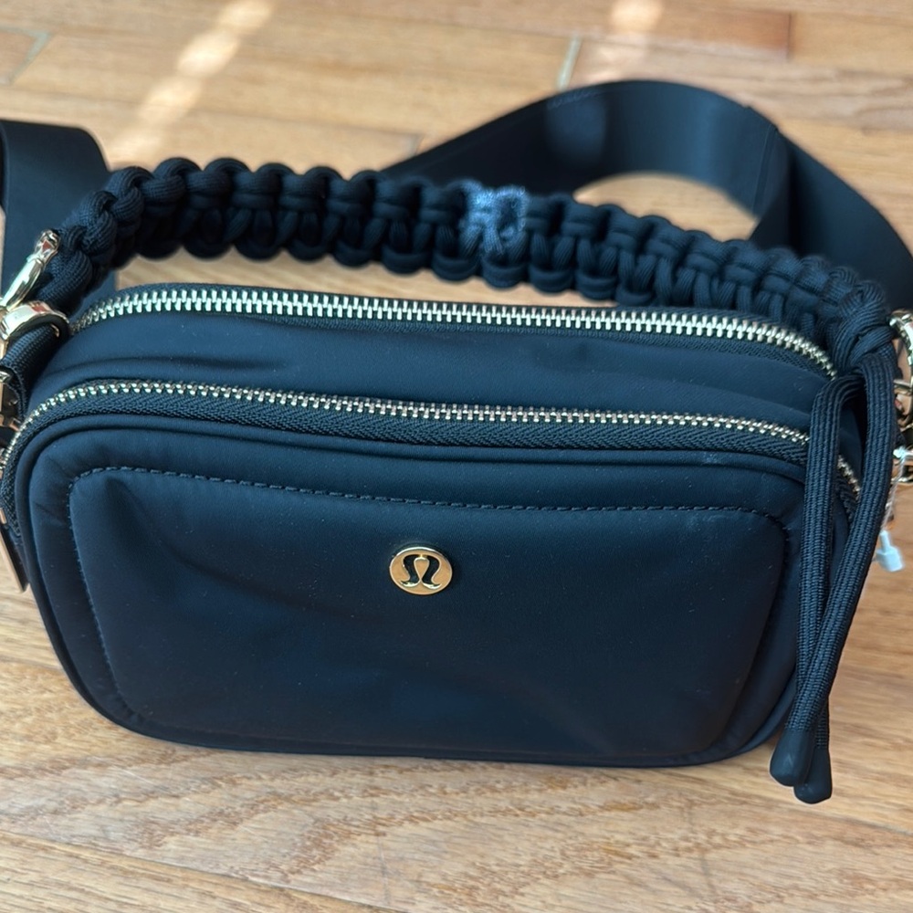 Lululemon Athletica Black Quilted Crossbody Bag